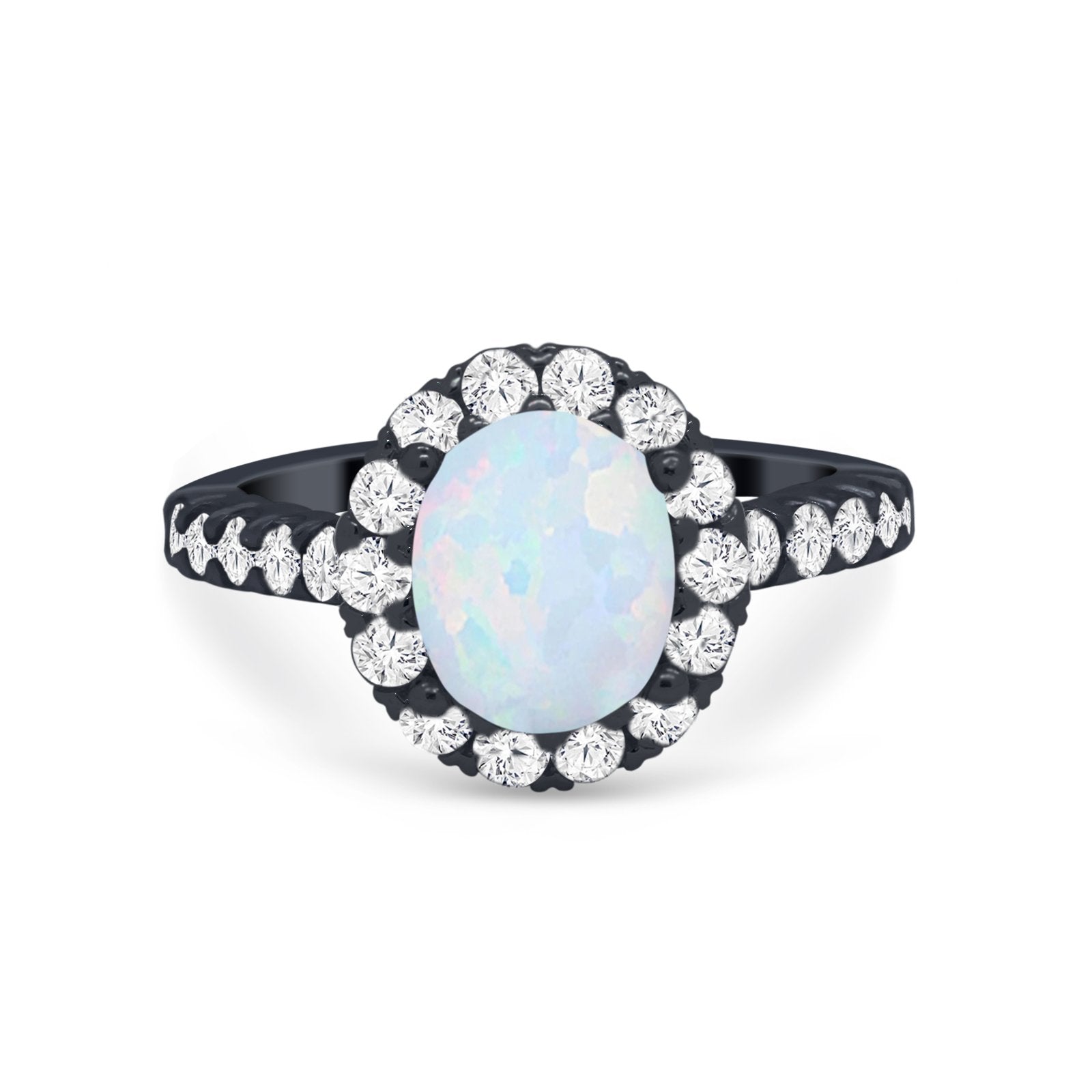 Solitaire Accent Wedding Ring Simulated Cubic Zirconia 925 Sterling Silver
