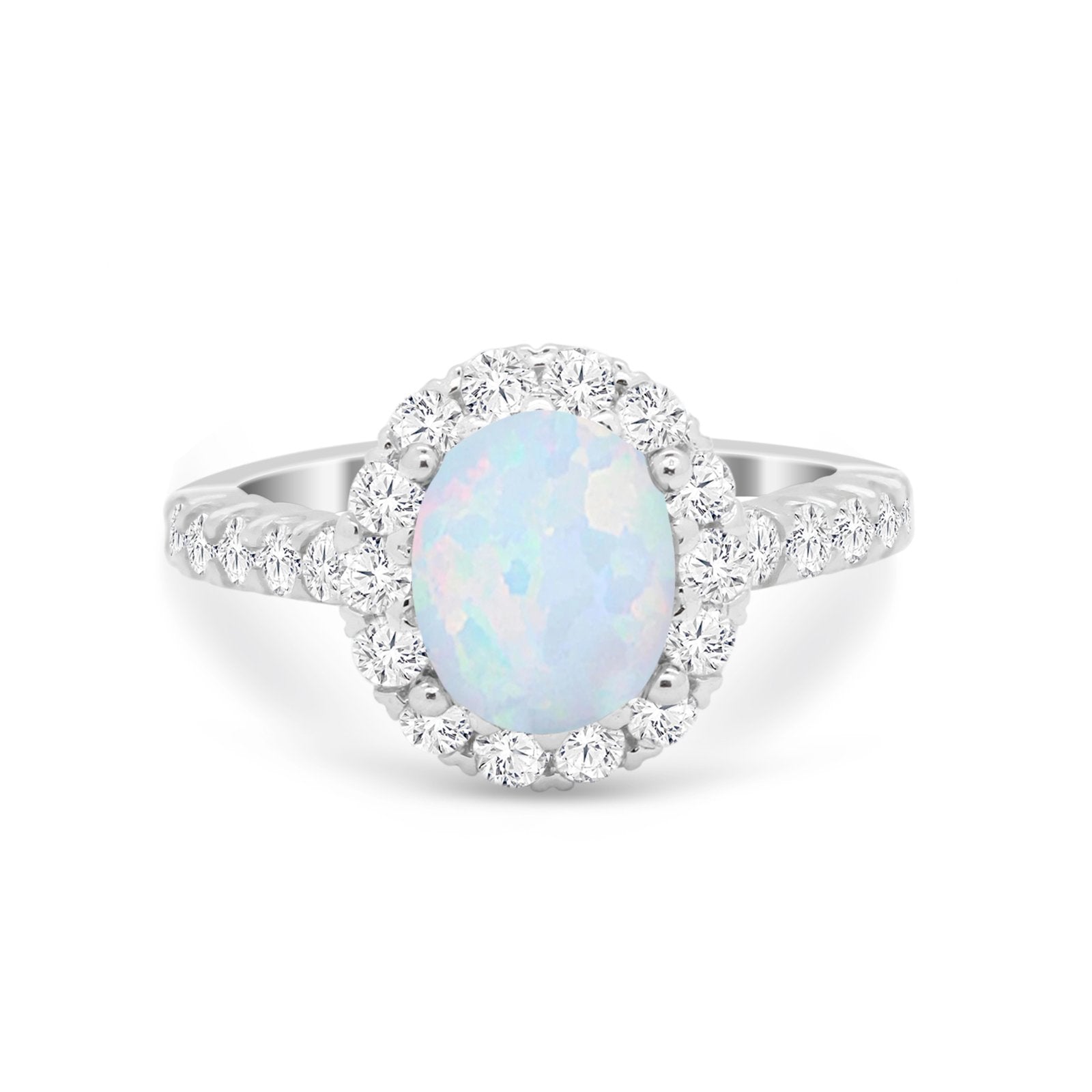 Solitaire Accent Wedding Ring Simulated Cubic Zirconia 925 Sterling Silver