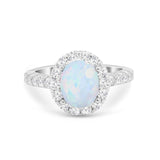 Solitaire Accent Wedding Ring Simulated Cubic Zirconia 925 Sterling Silver