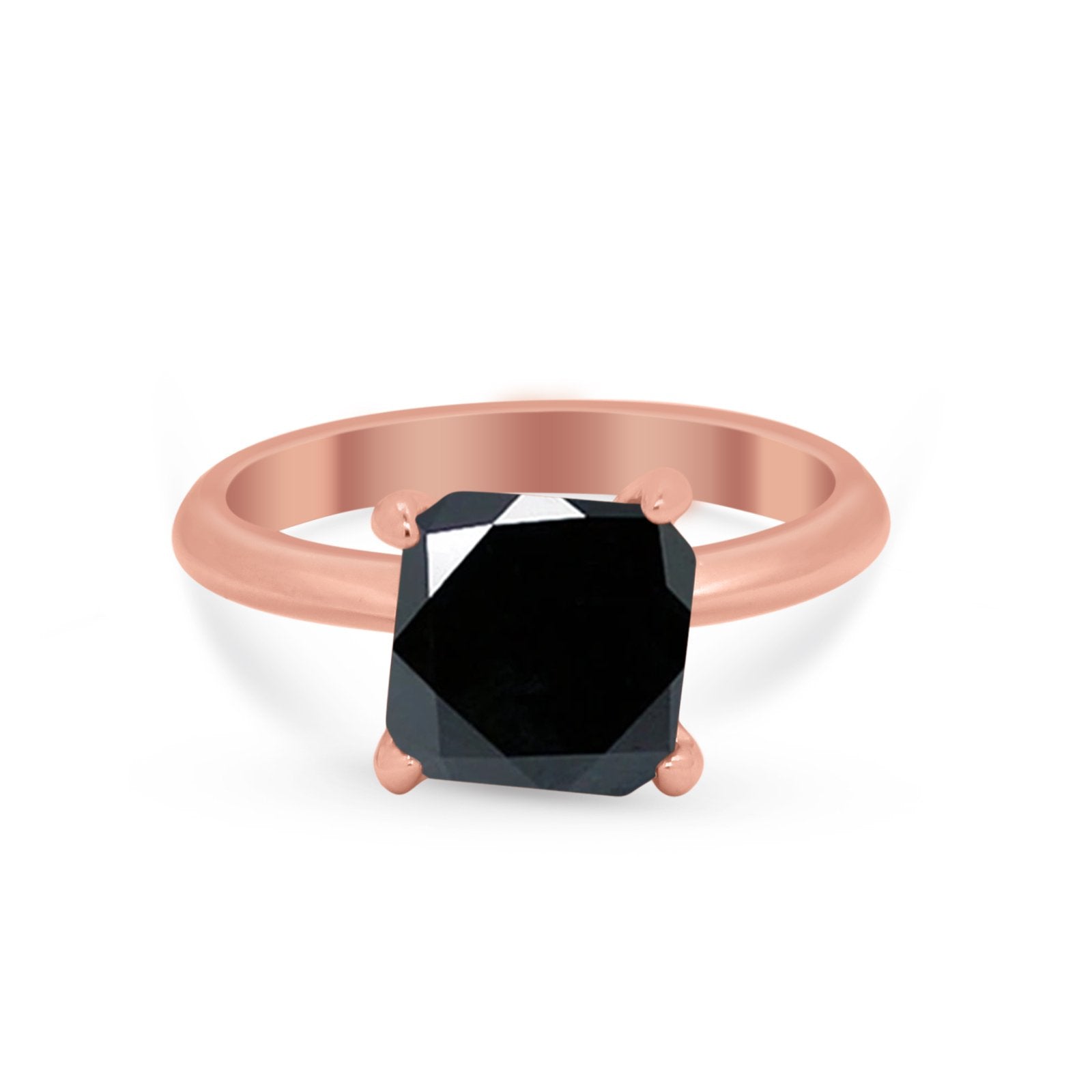 Solitaire Cushion Cut Engagement Ring Simulated Cubic Zirconia 925 Sterling Silver Cushion Cut Ring