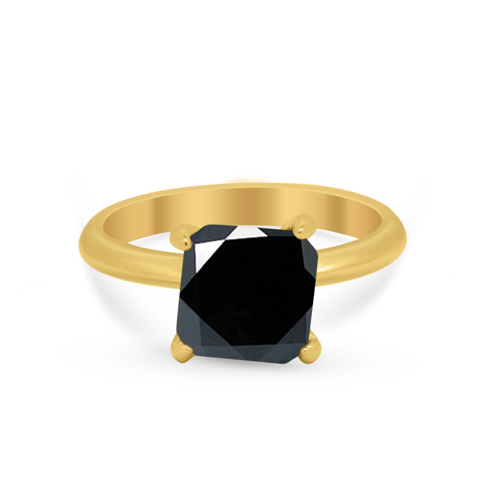 Solitaire Cushion Cut Engagement Ring Simulated Cubic Zirconia 925 Sterling Silver Cushion Cut Ring