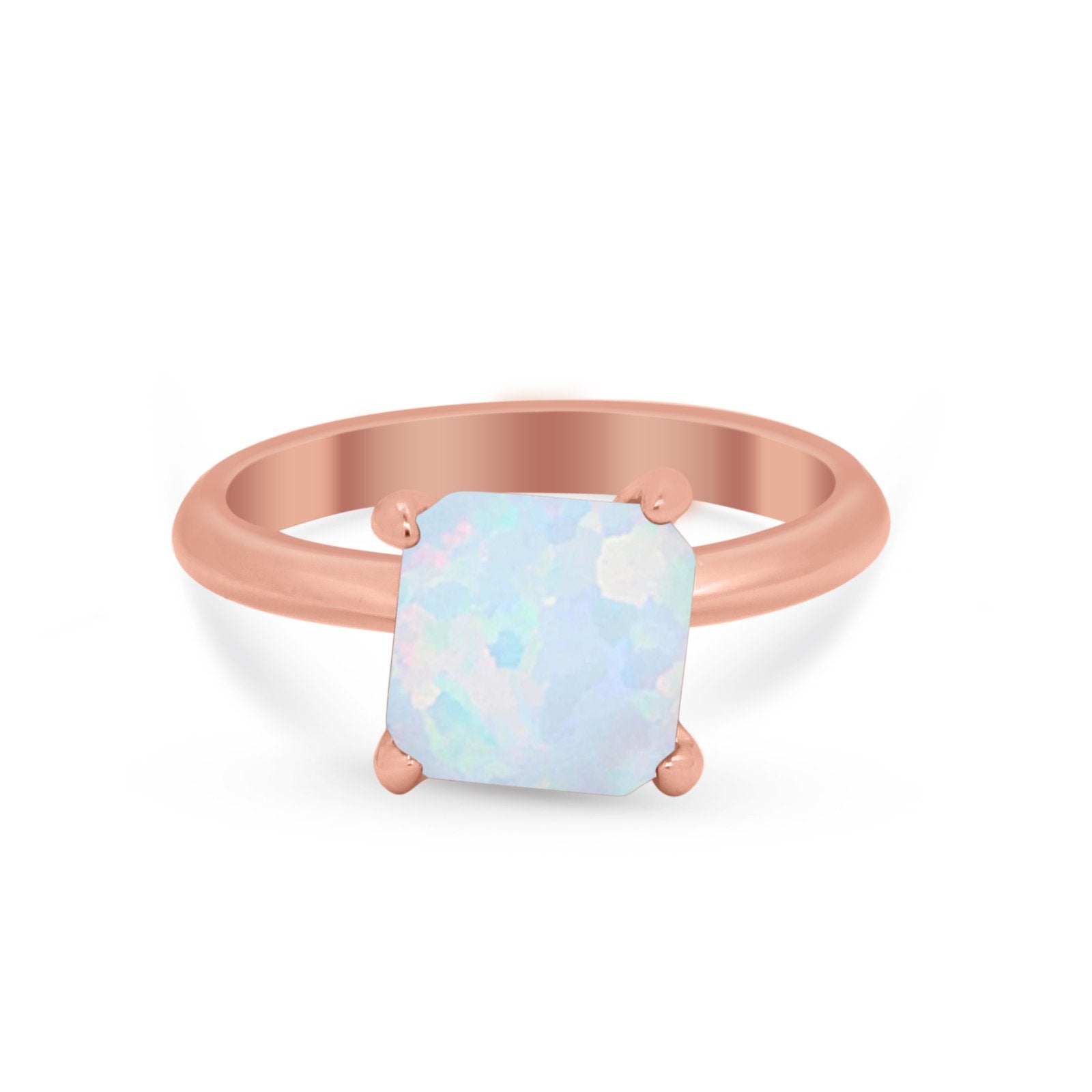 Solitaire Cushion Cut Engagement Ring Simulated Cubic Zirconia 925 Sterling Silver Cushion Cut Ring