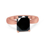 Solitaire Wedding Ring Simulated Cubic Zirconia 925 Sterling Silver