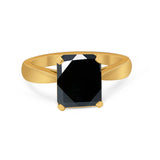Solitaire Wedding Ring Simulated Cubic Zirconia 925 Sterling Silver