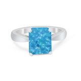 Solitaire Wedding Ring Simulated Cubic Zirconia 925 Sterling Silver