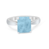 Solitaire Wedding Ring Simulated Cubic Zirconia 925 Sterling Silver