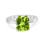 Solitaire Wedding Ring Simulated Cubic Zirconia 925 Sterling Silver