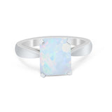 Solitaire Wedding Ring Simulated Cubic Zirconia 925 Sterling Silver