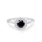 Floral Wedding Ring Petite Dainty Simulated Cubic Zirconia 925 Sterling Silver