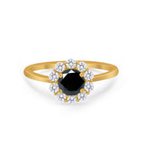 Floral Wedding Ring Petite Dainty Simulated Cubic Zirconia 925 Sterling Silver