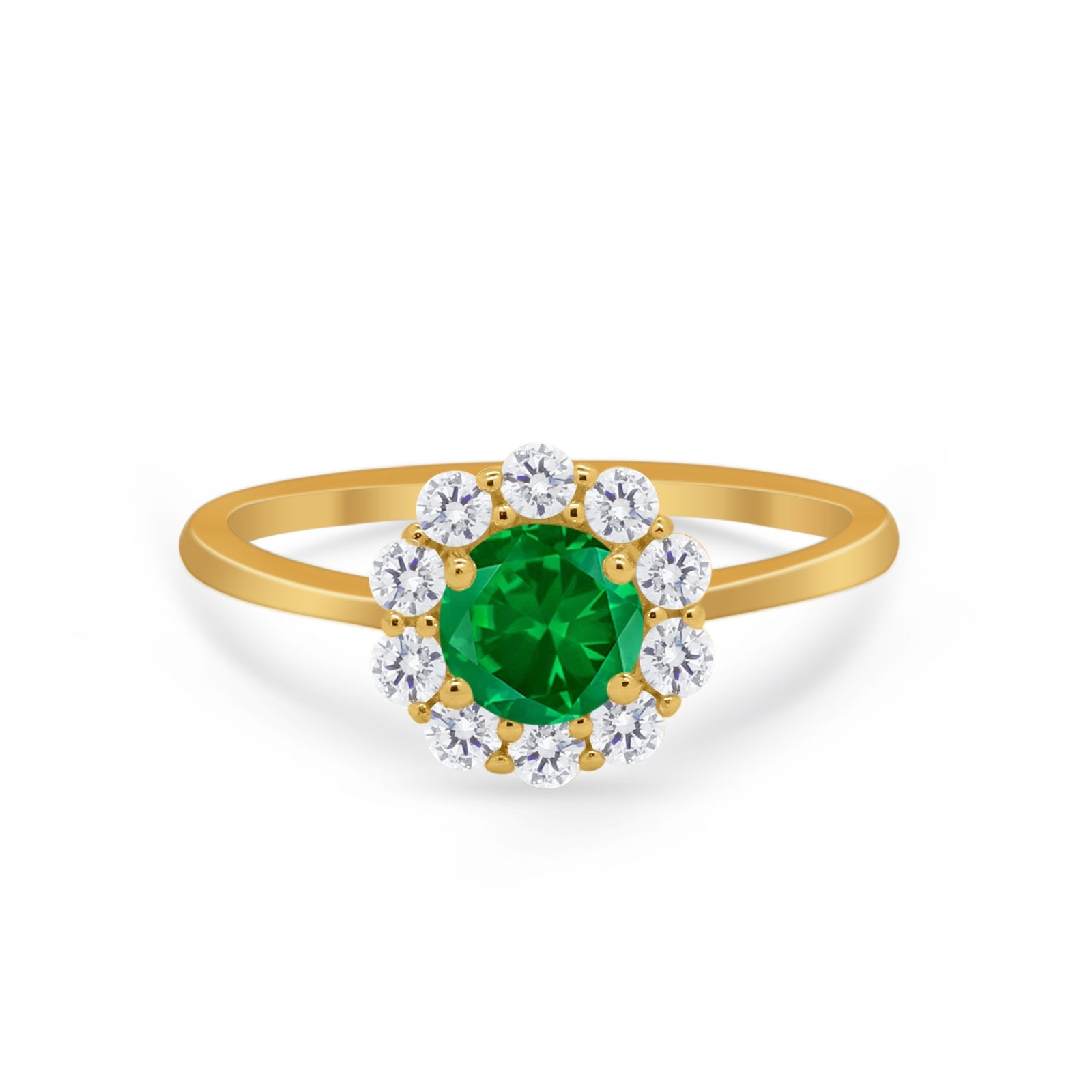 Floral Wedding Ring Petite Dainty Simulated Cubic Zirconia 925 Sterling Silver