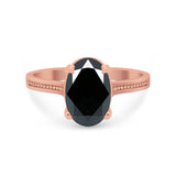 Solitaire Oval Wedding Engagement Ring 925 Sterling Silver