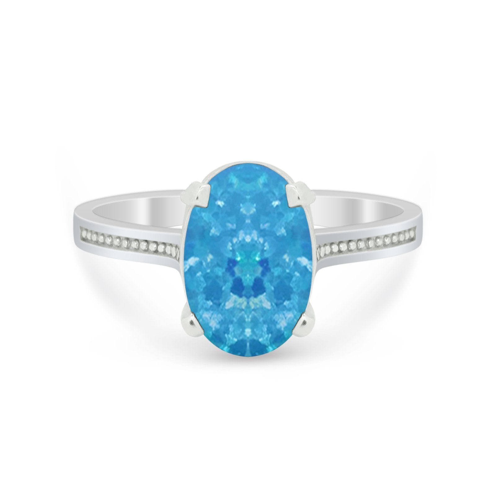 Solitaire Oval Wedding Engagement Ring 925 Sterling Silver