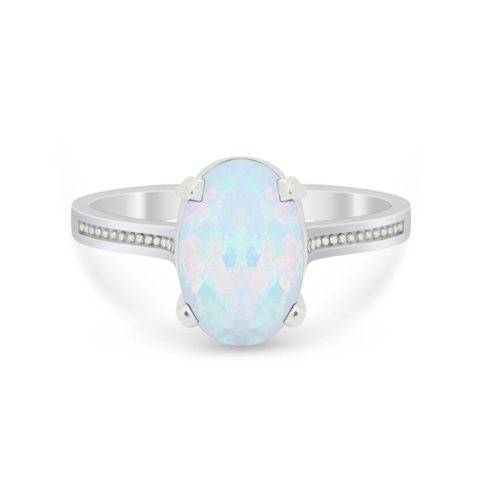 Solitaire Oval Wedding Engagement Ring 925 Sterling Silver