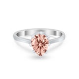 Teardrop Pear Wedding Ring Simulated Cubic Zirconia 925 Sterling Silver