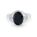 Art Deco Engagement Bridal Ring Simulated Cubic Zirconia 925 Sterling Silver BA1059