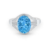 Art Deco Engagement Bridal Ring Simulated Cubic Zirconia 925 Sterling Silver BA1059
