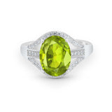 Art Deco Engagement Bridal Ring Simulated Cubic Zirconia 925 Sterling Silver BA1059