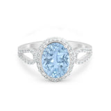 Halo Art Deco Engagement Ring Round Simulated Cubic Zirconia 925 Sterling Silver