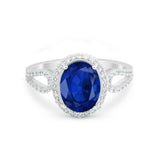Halo Art Deco Engagement Ring Round Simulated Cubic Zirconia 925 Sterling Silver