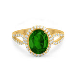 Halo Art Deco Engagement Ring Round Simulated Cubic Zirconia 925 Sterling Silver