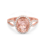 Halo Art Deco Engagement Ring Round Simulated Cubic Zirconia 925 Sterling Silver