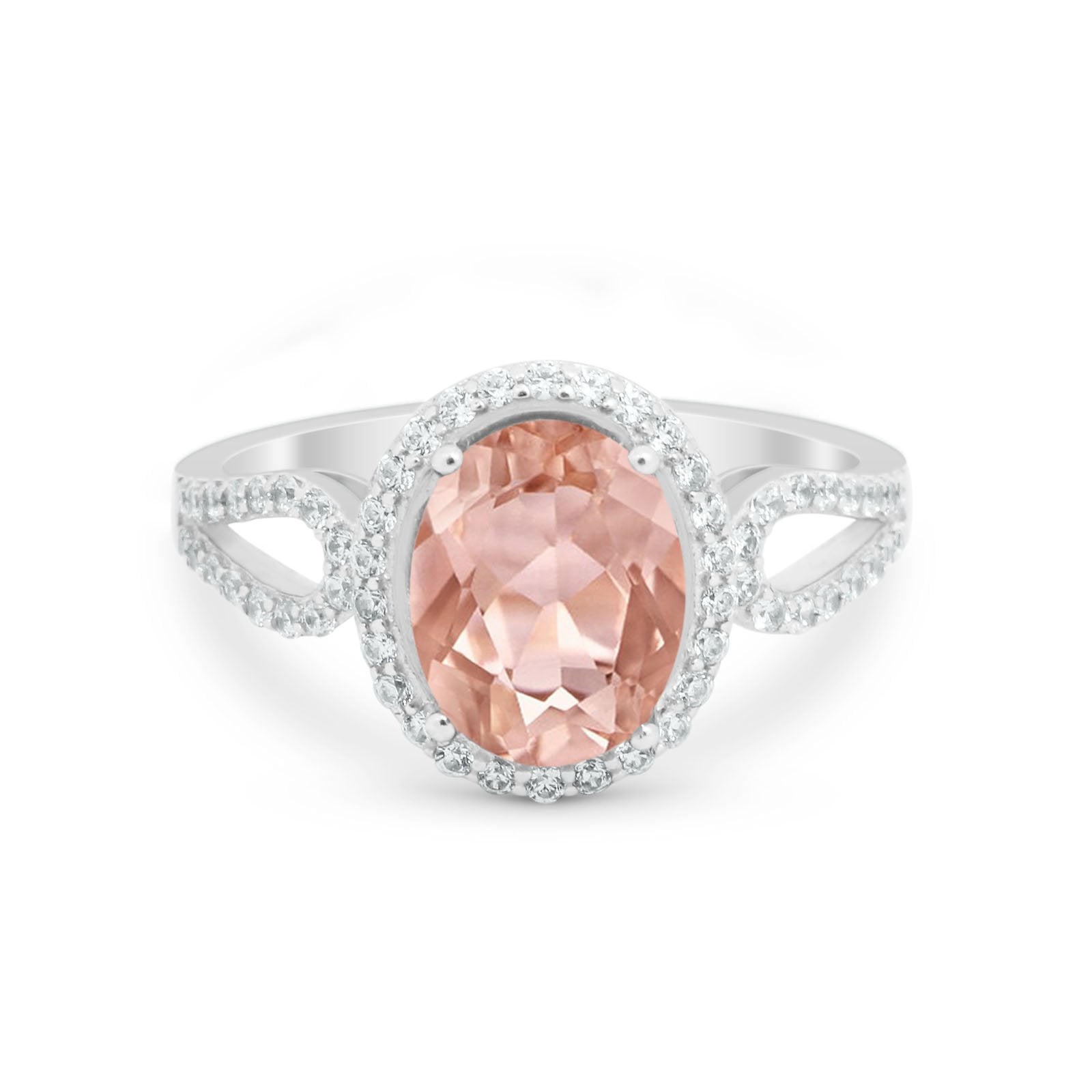 Halo Art Deco Engagement Ring Round Simulated Cubic Zirconia 925 Sterling Silver