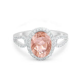 Halo Art Deco Engagement Ring Round Simulated Cubic Zirconia 925 Sterling Silver