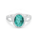 Halo Art Deco Engagement Ring Round Simulated Cubic Zirconia 925 Sterling Silver