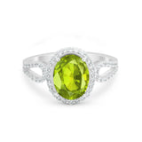 Halo Art Deco Engagement Ring Round Simulated Cubic Zirconia 925 Sterling Silver