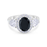 Three Stone Engagement Ring Simulated Cubic Zirconia 925 Sterling Silver BA1067