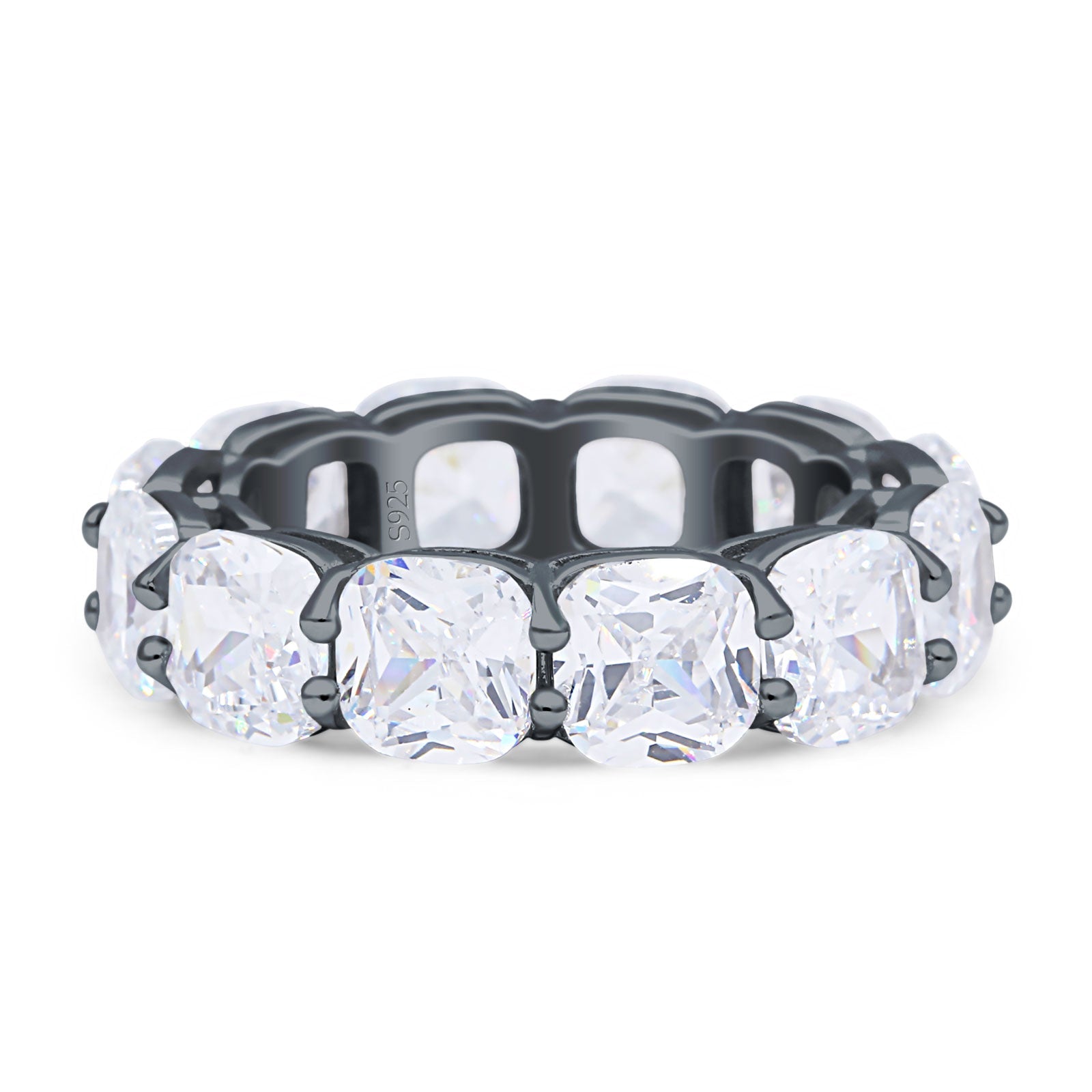 Cushion Cut Eternity Band