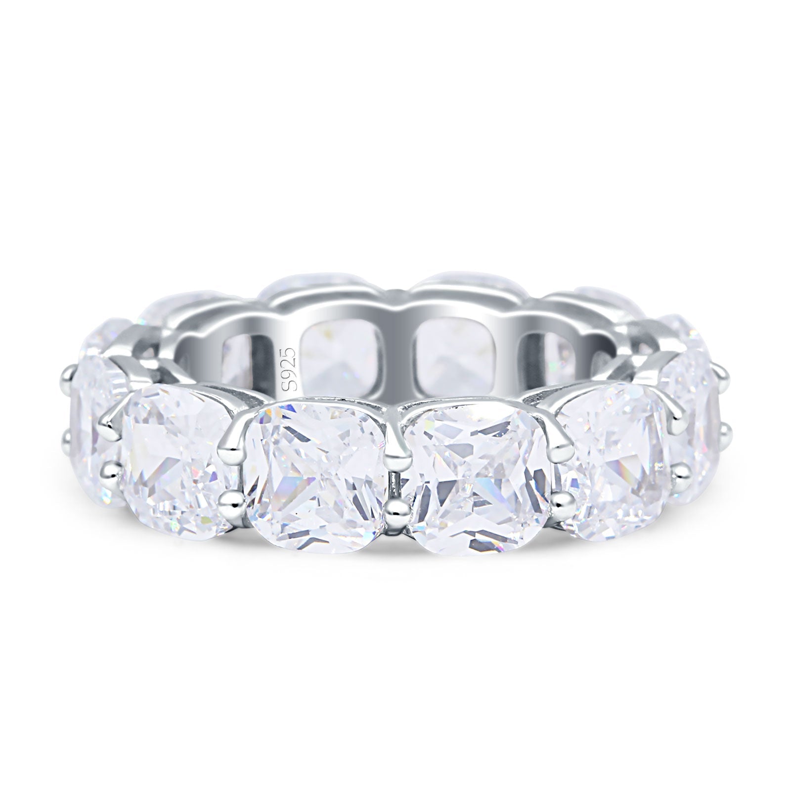 Cushion Cut Eternity Band