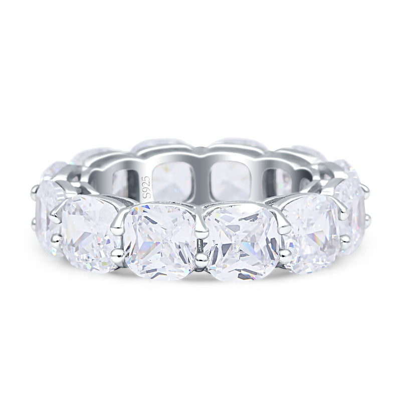 Cushion Cut Eternity Band
