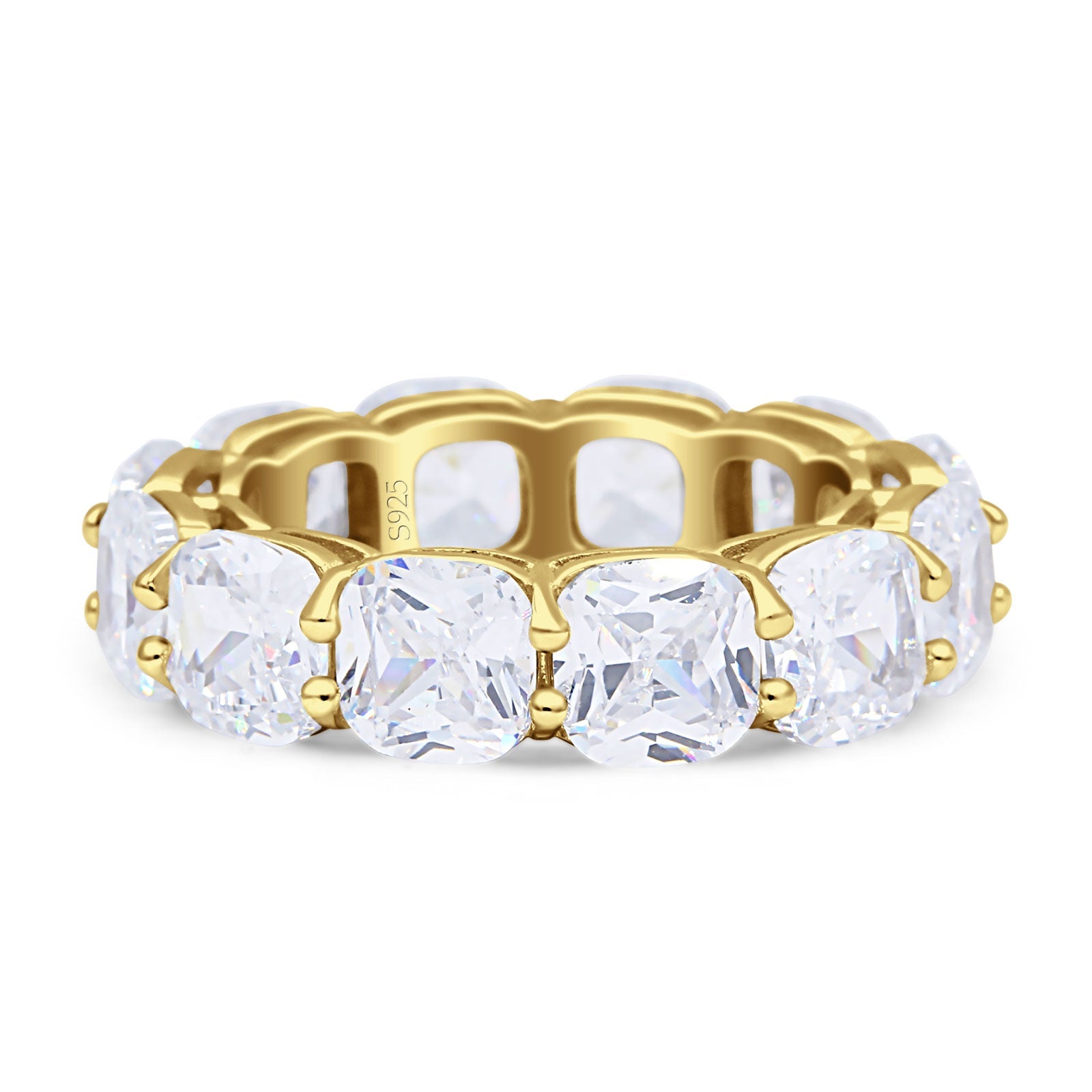 Cushion Cut Eternity Band