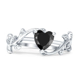 Heart Promise Ring Cubic Zirconia 925 Sterling Silver