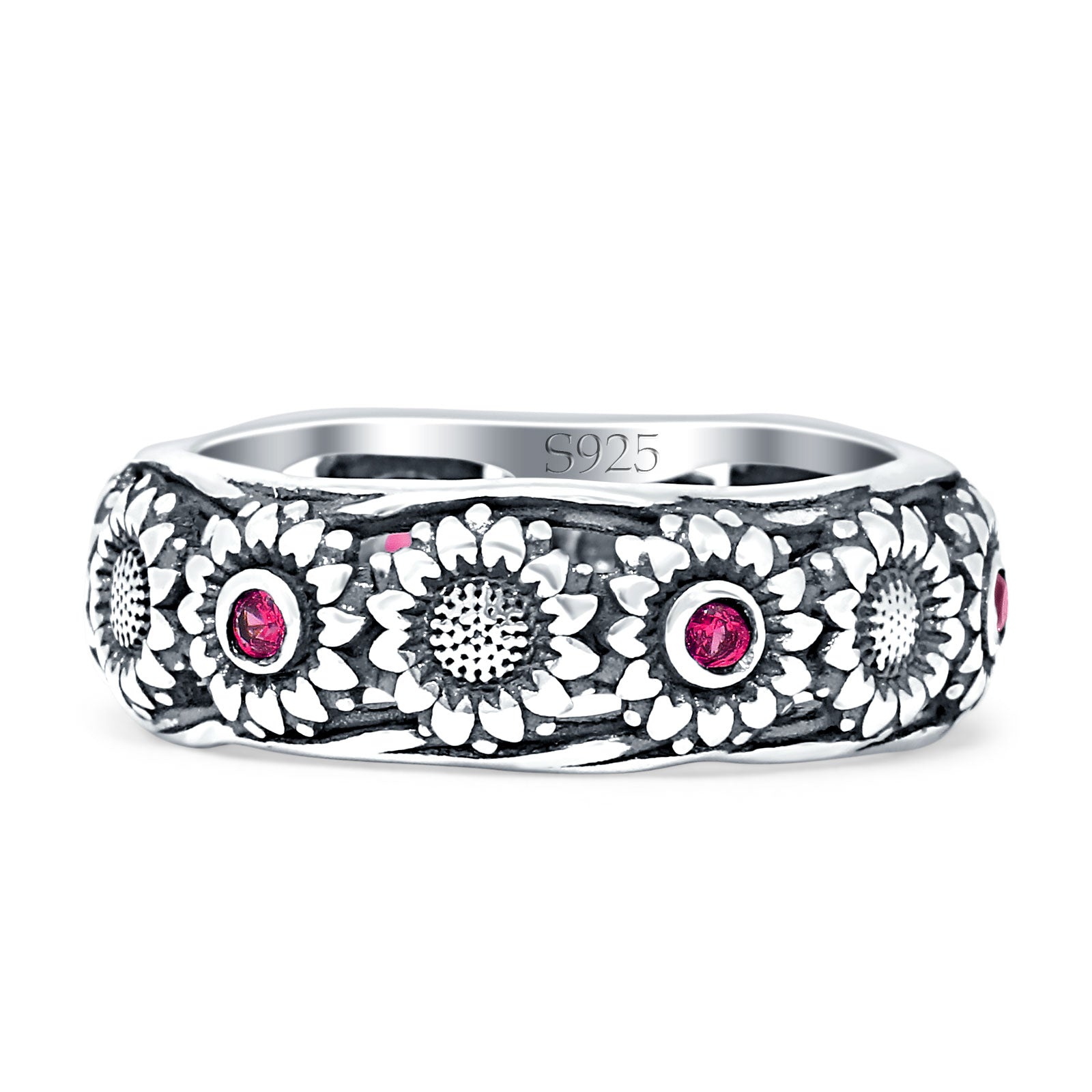 Sterling Silver Sunflower Ring