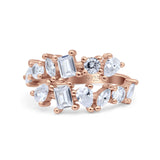 Vintage style Wedding Rings Cubic Zirconia 925 Sterling Silver