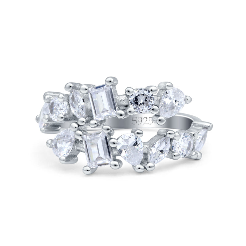 Vintage style Wedding Rings Cubic Zirconia 925 Sterling Silver