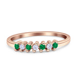 Round Dazzling Eternity Wedding Band Cubic Zirconia 925 Sterling Silver