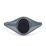 Signet Oval Thumb Ring Fashion Solid 925 Sterling Silver