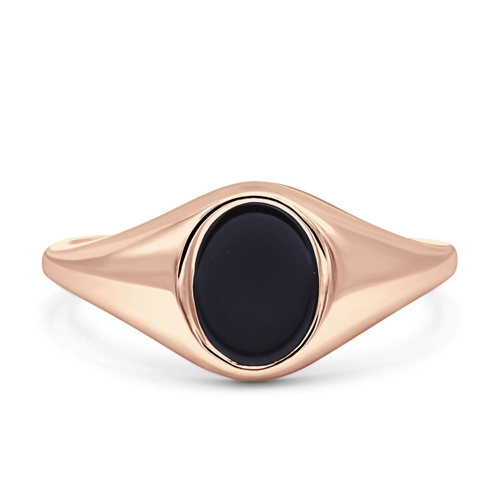 Signet Oval Thumb Ring Fashion Solid 925 Sterling Silver