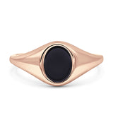 Signet Oval Thumb Ring Fashion Solid 925 Sterling Silver