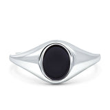 Signet Oval Thumb Ring Fashion Solid 925 Sterling Silver