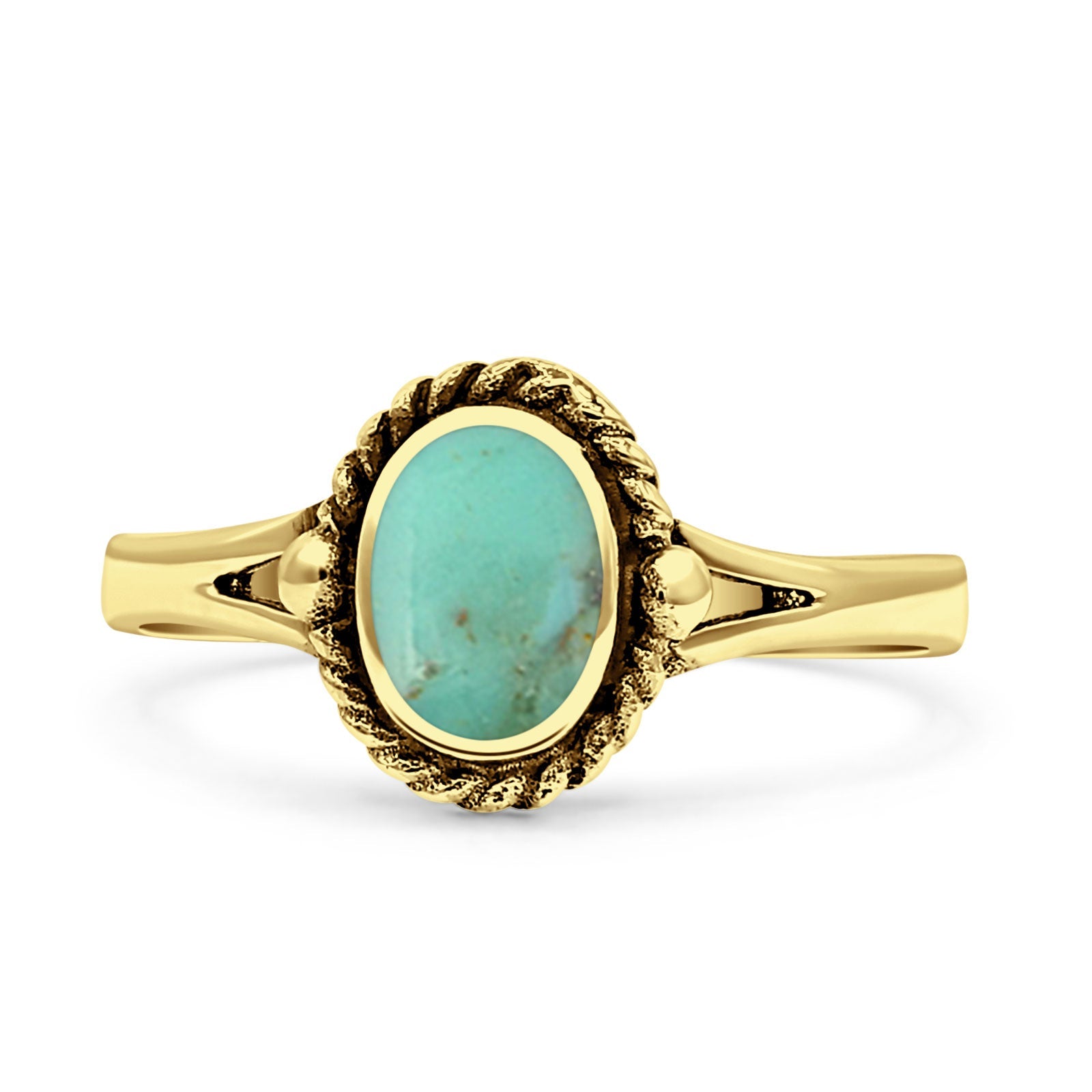 Oval Fashion Lab Created Opal Ring Oxidized 925 Sterling Silver