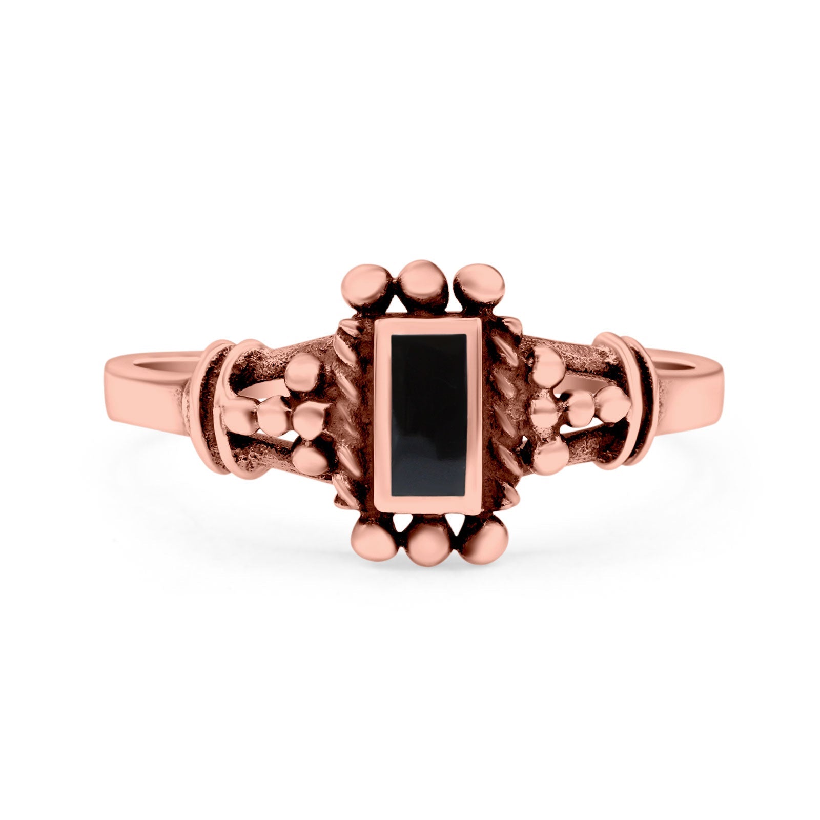 Petite Dainty Emerald Lab Opal Ring Solid Oxidized 925 Sterling Silver