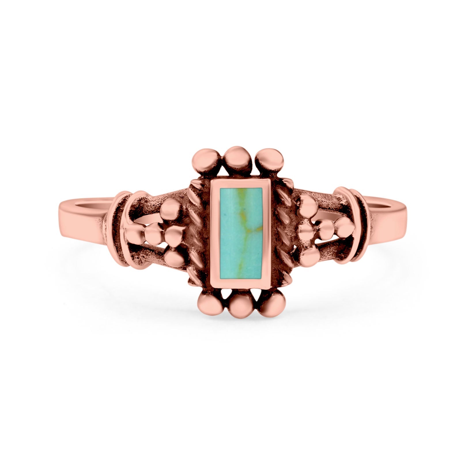 Petite Dainty Emerald Lab Opal Ring Solid Oxidized 925 Sterling Silver