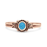 Vintage Style Oval Thumb Ring Statement Fashion Oxidized Lab Created Opal Solid 925 Sterling Silver