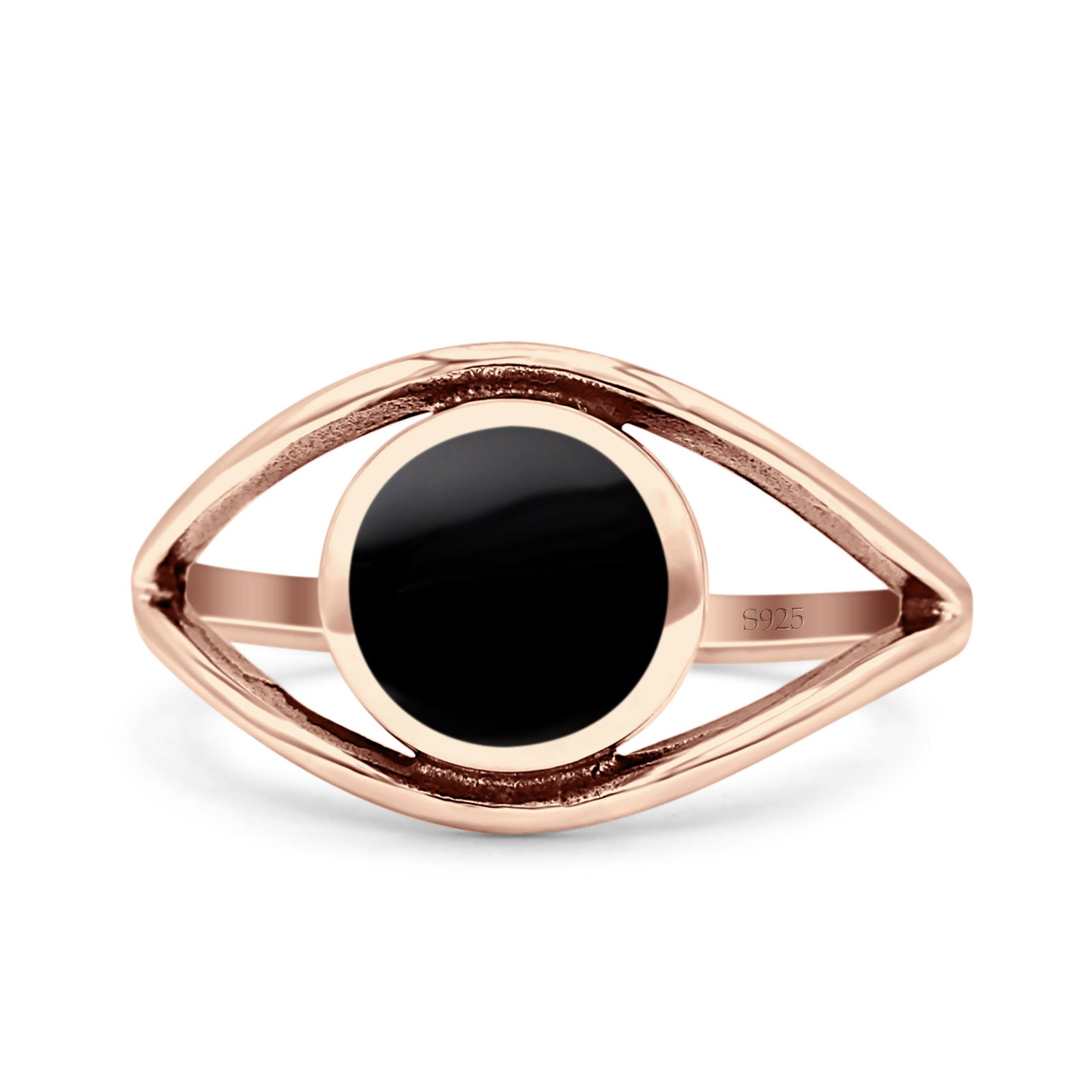 Round Thumb Ring Statement Fashion Oxidized Lab Created Opal Solid 925 Sterling Silver