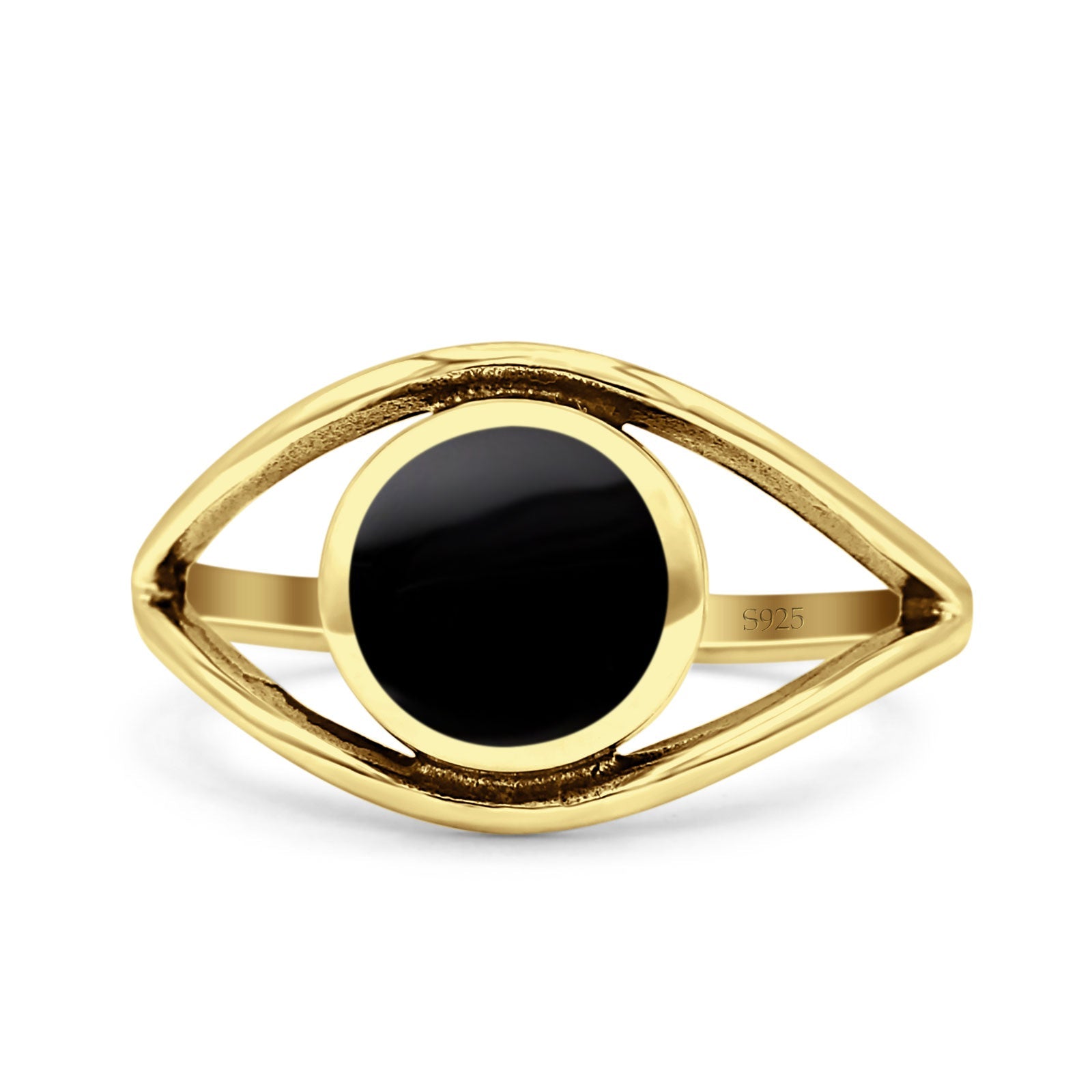 Round Thumb Ring Statement Fashion Oxidized Lab Created Opal Solid 925 Sterling Silver